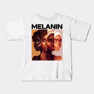 Melanin Shades Women Afrocentric Black Pride Kids T-Shirt